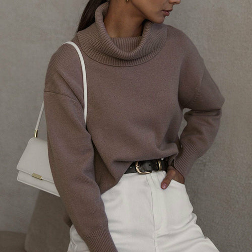 Turtleneck Sweater Loose Cashmere Casual Ladies Pullover