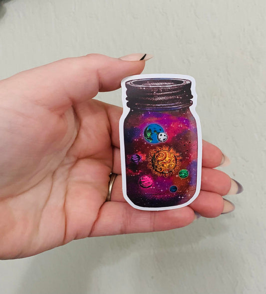 Outer Space -World Jar Sticker/Magnet